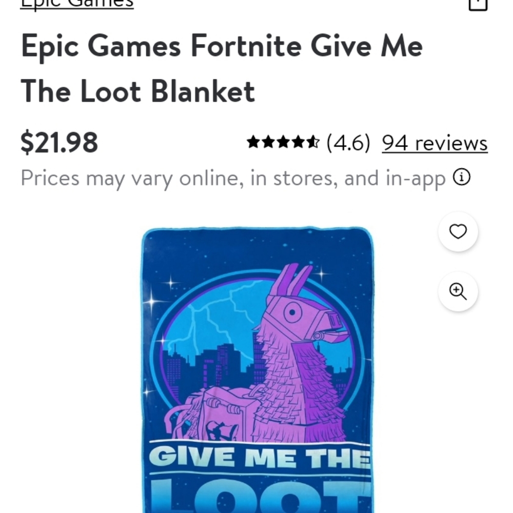 Fortnite plush blanket
